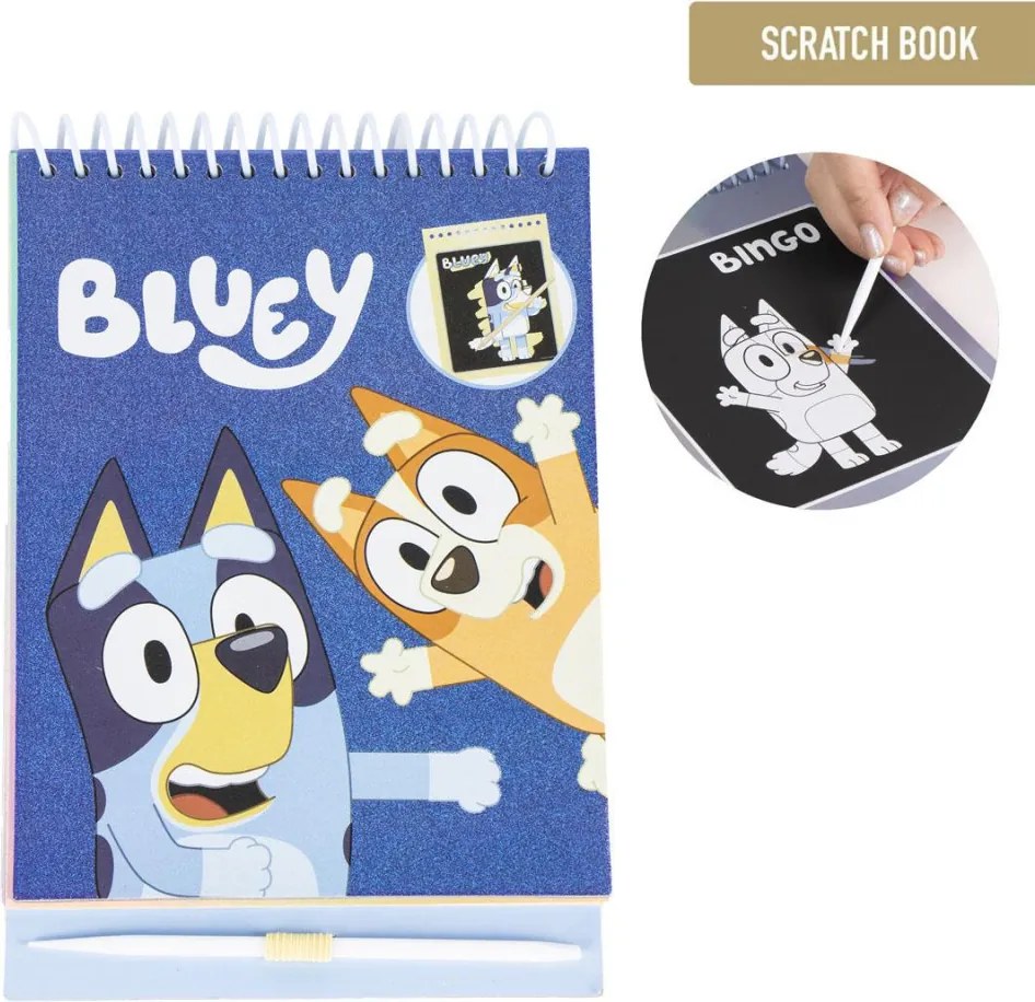 Bluey Bingo scratch képkarcoló és színező szett