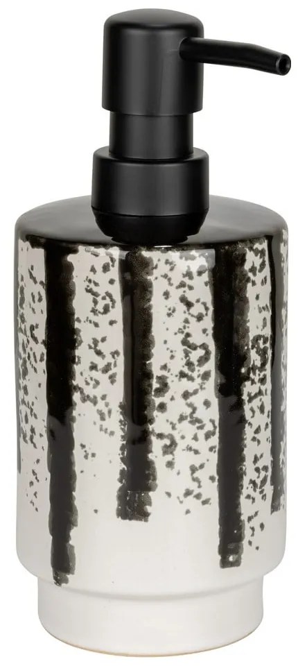 Fekete-fehér kerámia szappanadagoló 340 ml Subiza – Wenko