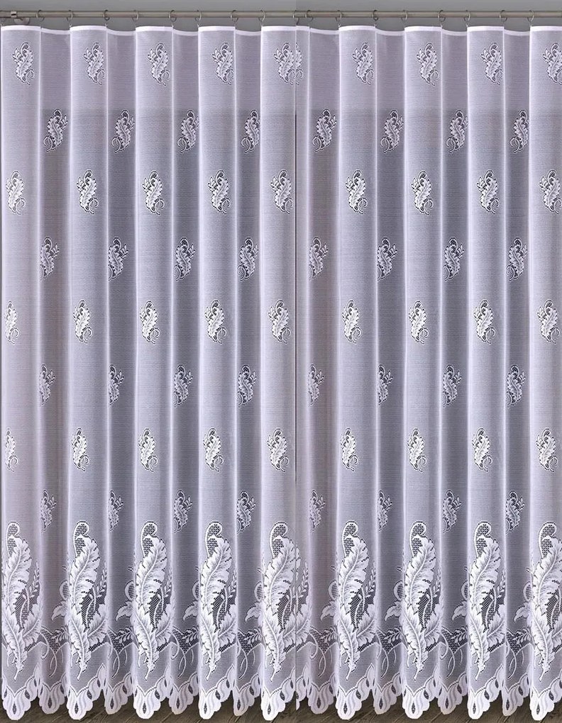 Mg Függöny Z059 jacquard Fehér 450x245 szalaggal lengyel