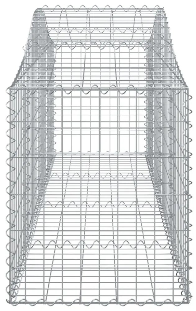 íves horganyzott vas gabion kosár 200x50x60/80 cm