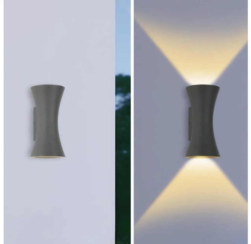 Brilagi - LED kültéri fali lámpa BICON LED/10W/230V antracit IP44