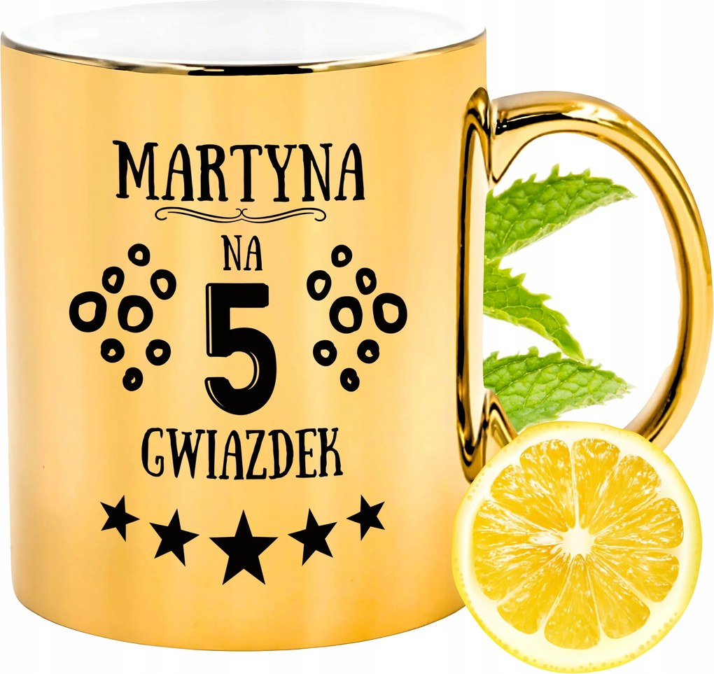 Prémium Arany Csillogó Bögre Martina Ajándék Nyomtatott Fotóval