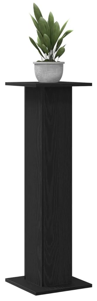 Növényállvány 2 db Fekete Tölgy 30x30x95 cm Mérnöki Fa