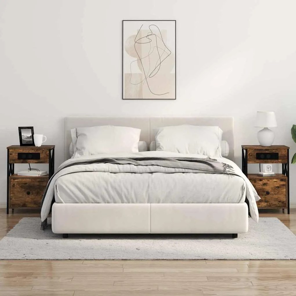 Éjjeliszekrény fiókkal Füstölt tölgy 40 x 31 x 60 cm Faanyag