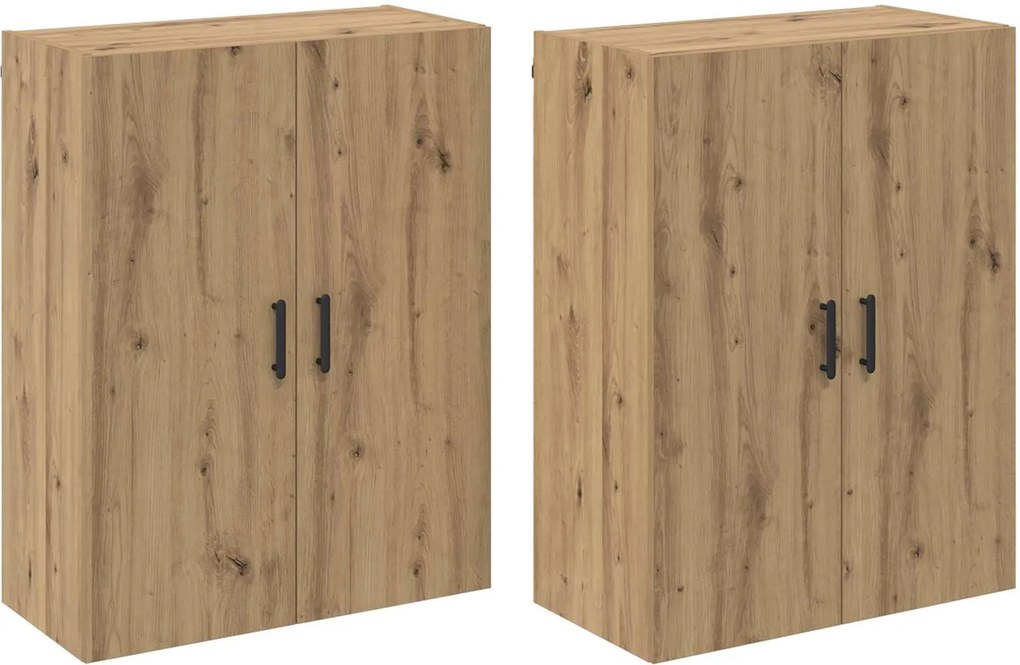 vidaXL Fali szekrény 2 pcs Artisan tölgy 69,5 x 34 x 90 cm Faanyag