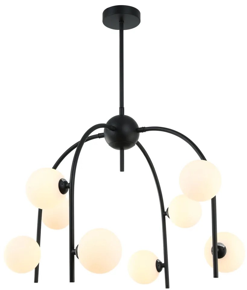 ITALUX MDM-3800-8-BK-W CELINE Glamour Csillár Fehér, Fekete G9 IP20