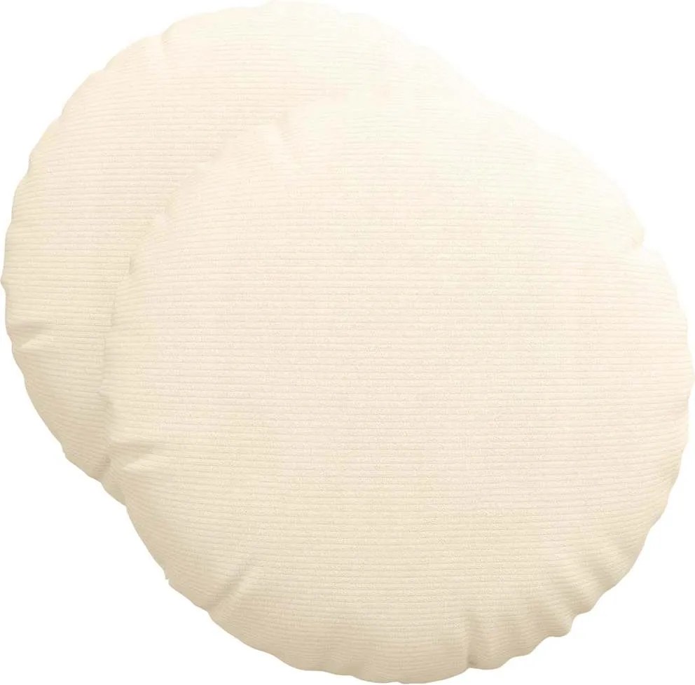vidaXL Ülőpárnák 2 pcs Krém Ø 50 cm Bársonyos szövet