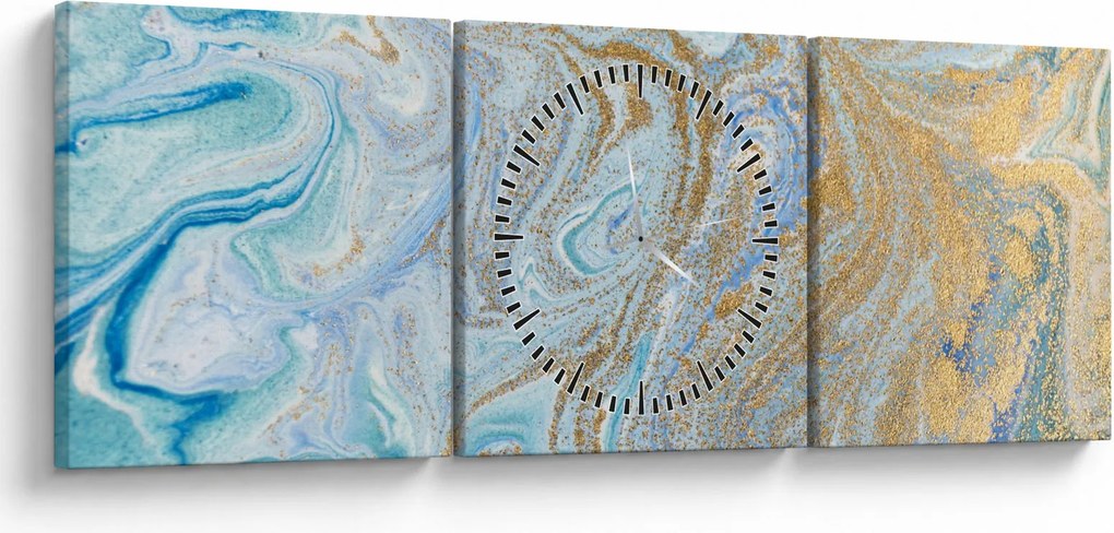 Kép - Kék márvány (órával) (90x30 cm)