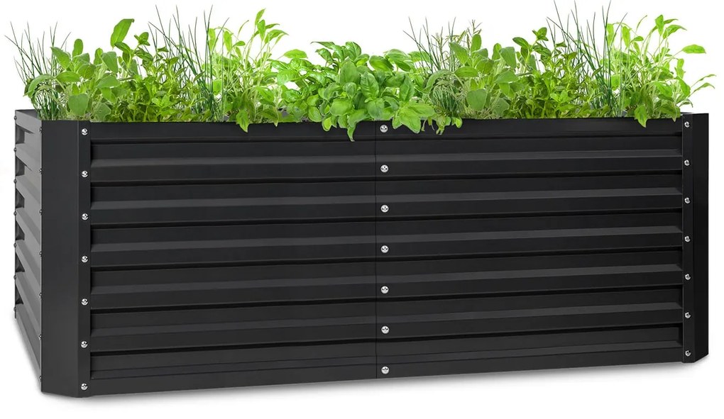 Blumfeldt High Grow Straight, emelt ágyás, 200 x 60 x 100 cm, 1200 l, acél