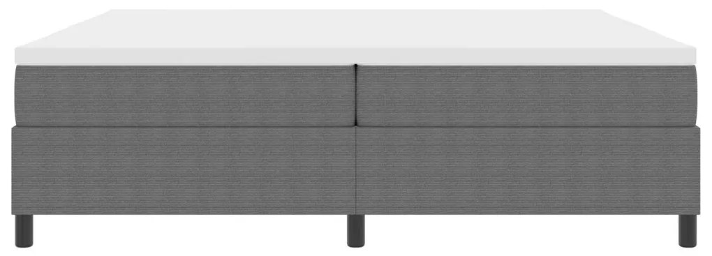 Box Spring Ágy Matraccal Világosszürke 200x200 cm Kordbársony