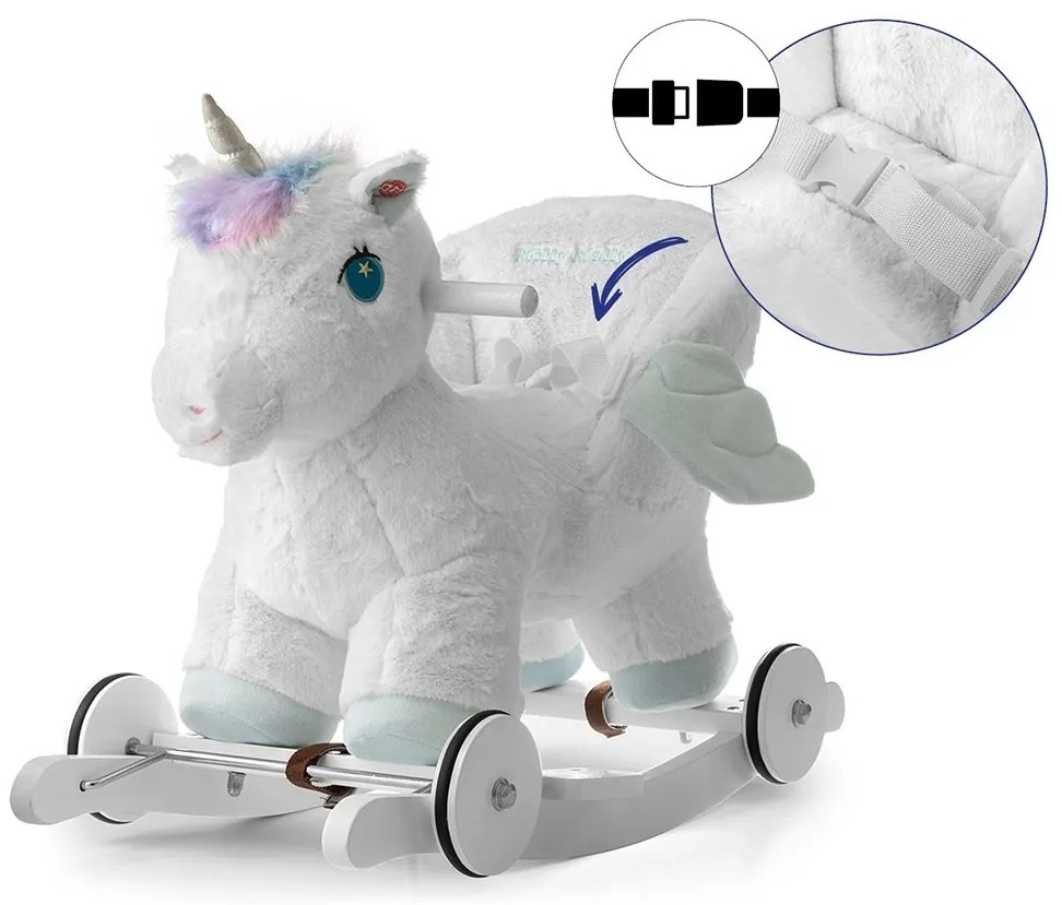 Ringató hinaló dallammal és kerekekkel Milly Mally Polly Unikornis