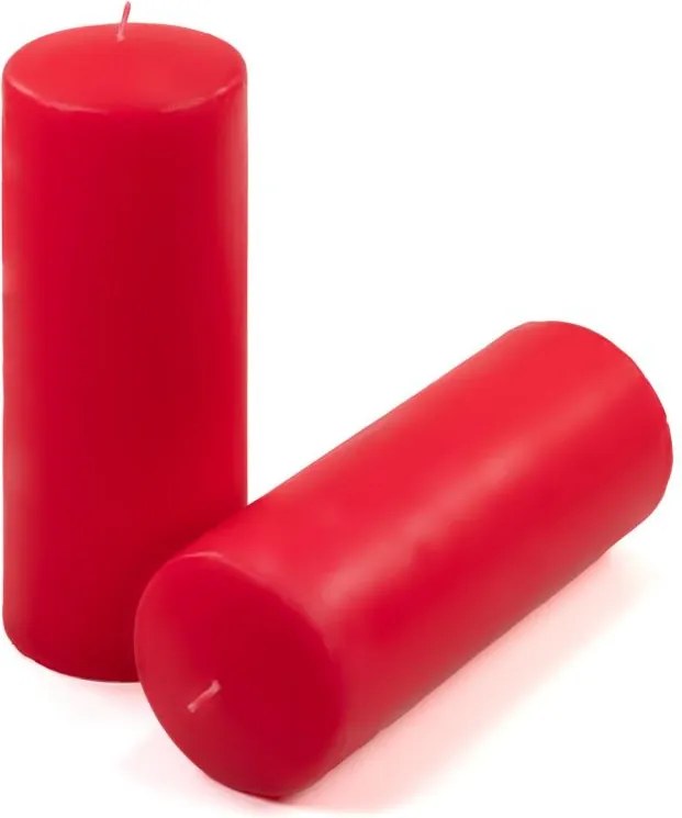 Gyertya készlet  20 cm Ø 7,5 cm 4 db piros