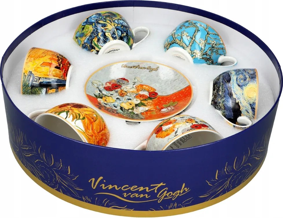 6db-os csésze szett Carmani van Gogh porcelán 250 ml 6 db