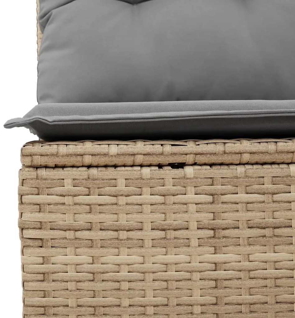 vidaXL 12 részes vegyes bézs polyrattan kerti ülőgarnitúra párnákkal