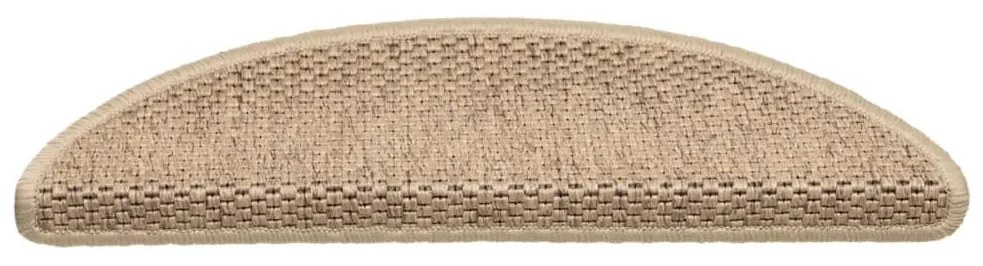 15 db szizál hatású homokszínű öntapadó lépcsőszőnyeg 56x17x3cm