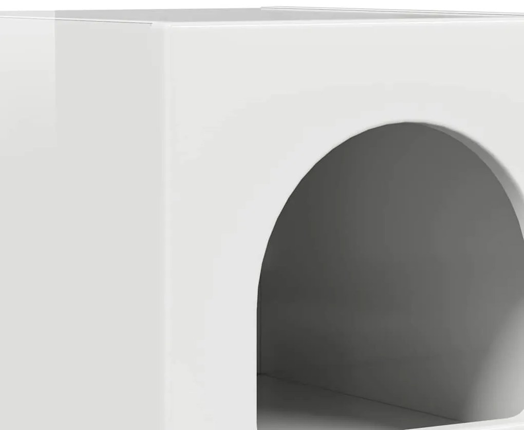 vidaXL Éjjeli asztal 2 pcs Magas Fényű Fehér 29.5 x 35 x 50 cm Faanyag