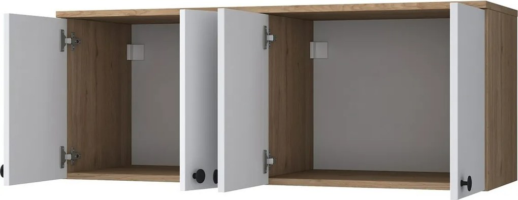 Bany Walnut and White fali szekrény
