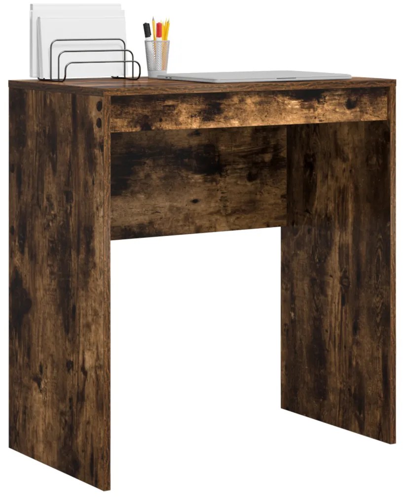 vidaXL Füstölt Tölgy Íróasztal Füstölt Tölgy MDF 70 x 40 x 76 cm Tartós