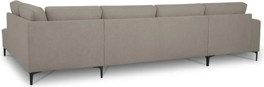 Világosbarna zsenília sarokkanapé (jobb oldali-U alakú) Fabian – Scandic