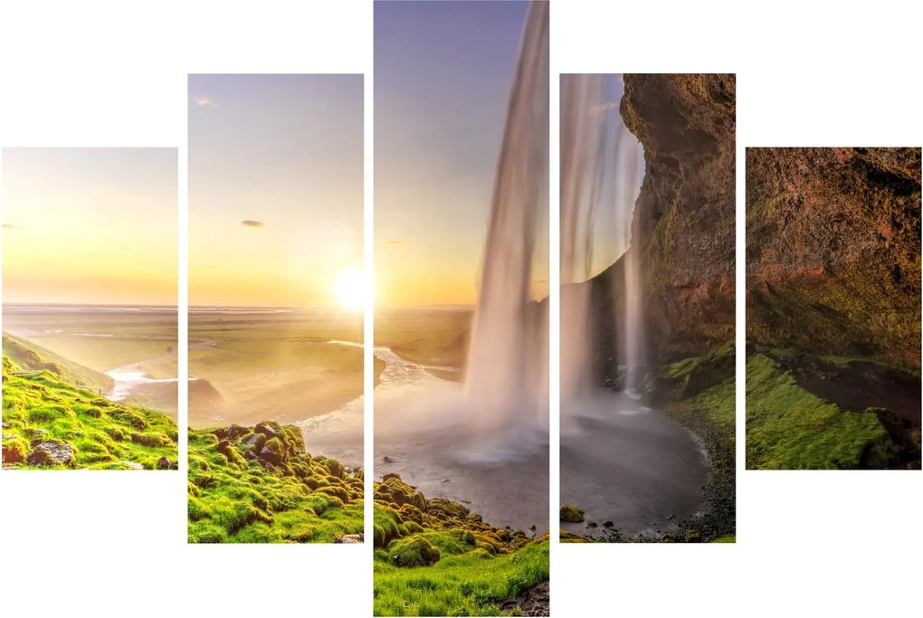 Kép - Seljalandsfoss a barlang mögül (150x105 cm)