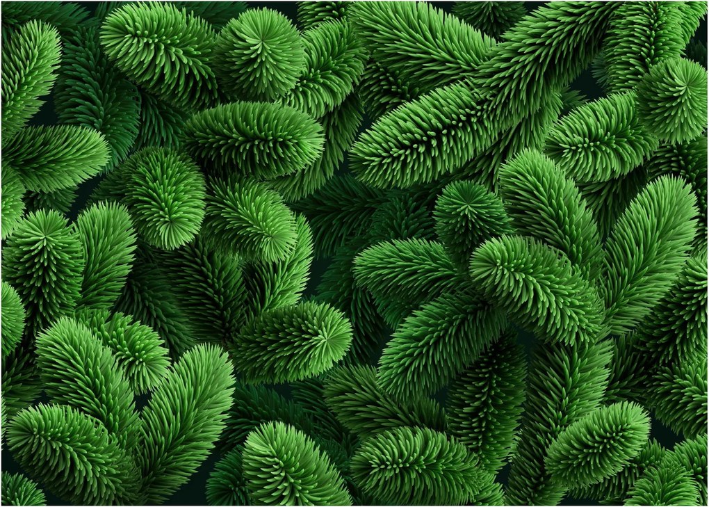 Kép - Tűlevelű gallyak (üvegen) (70x50 cm)