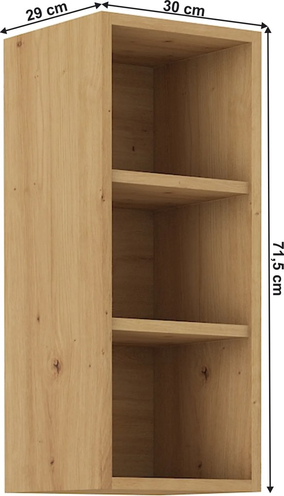 Felső polcos szekrény, artisan tölgy, LULA 30 G-72 OTW