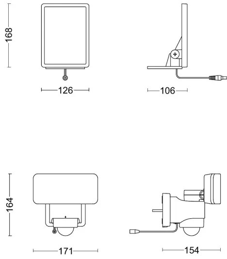 Philips - LED Napelemes érzékelős fali lámpa TYLUS LED/6W/3,7V 3000K IP44