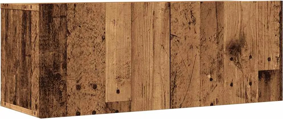 vidaXL 2 db antik fa színű falra szerelhető TV-szekrény 80 x 30 x 30cm