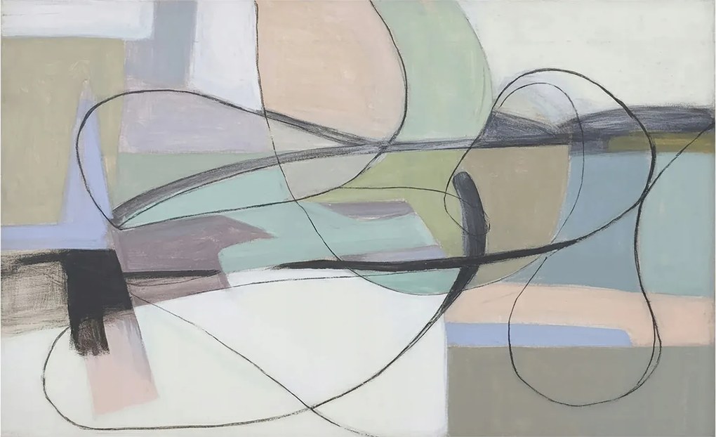 Dekoratív fotótapéta falra Könnyű összeszerelés Pasztell vonalak 416x254 Ragasztó