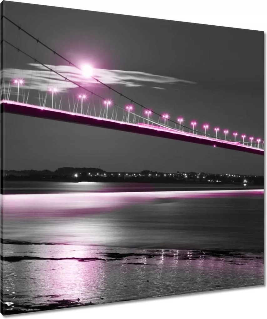 Vászonkép 90x90 Lila világítás