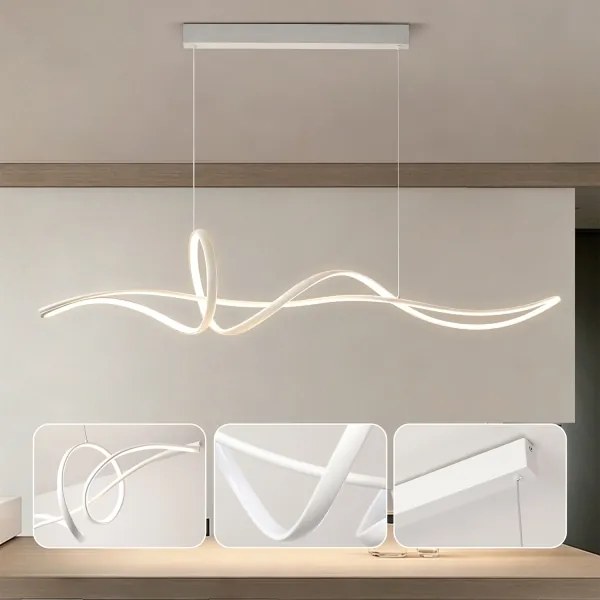 Brilagi - LED dimmelhető kábeles csillár SIGNATURE LED/55W/230V 120x23 cm fehér + távirányító