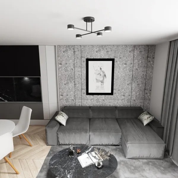 Felületre szerelhető csillár HALO 4xGX53/10W/230V fekete