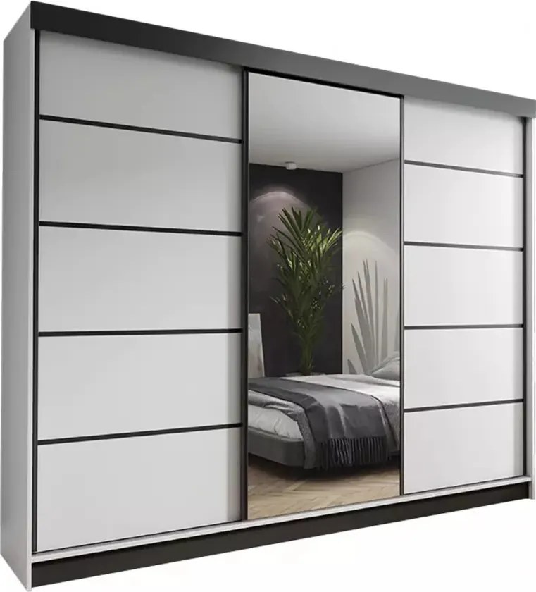 Amo 250 Tolóajtós Szekrény 250cm, Fehér