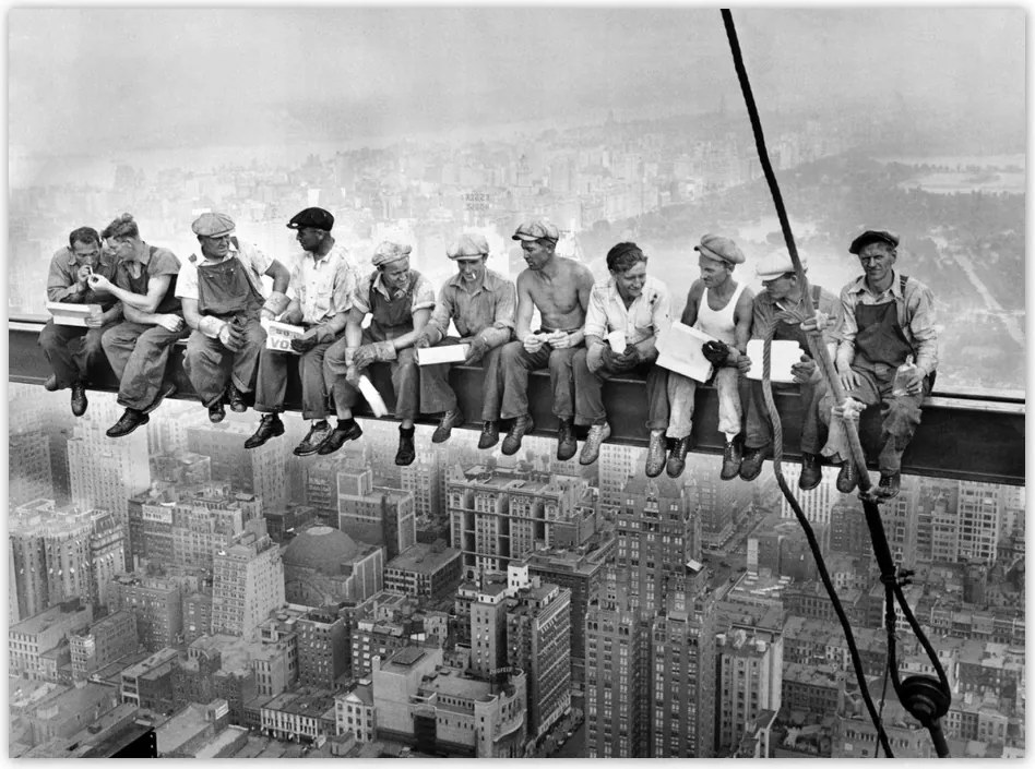 Poszterek 135x100 Dolgozók a gerendán