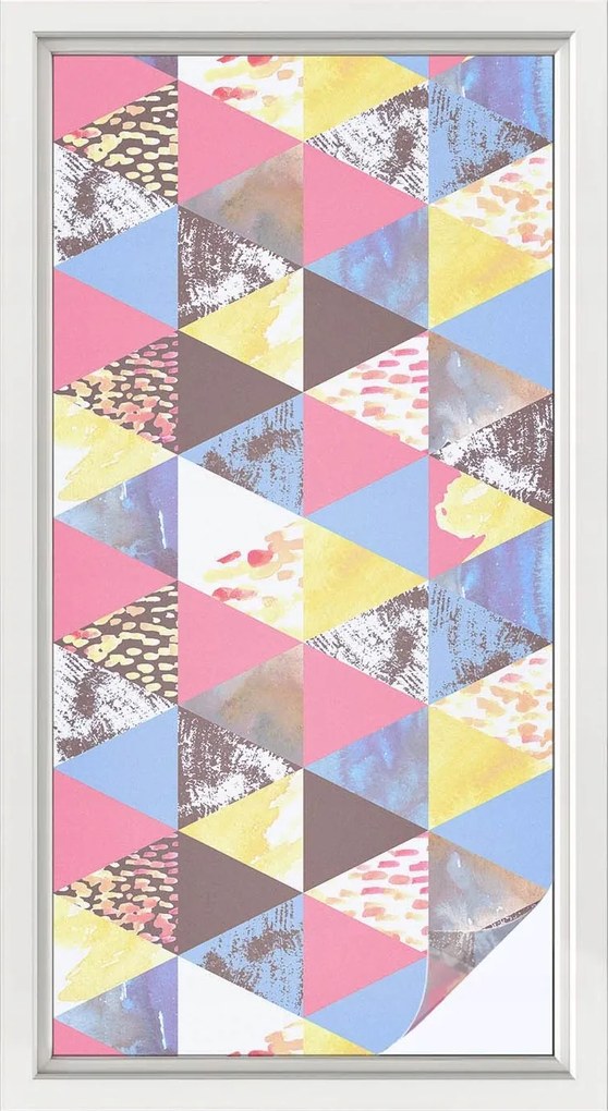 Ablakfólia Szélvédő Adatvédelem Színes háromszögek 50x100