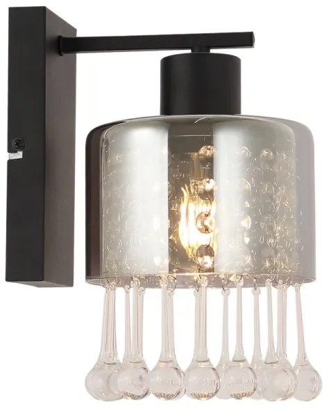 Globo 15884W - Fali lámpa HENDRY 1xE27/60W/230V fekete