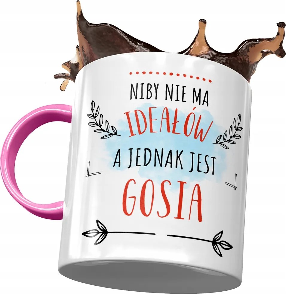 Rózsaszín Bögre Gosi Feleség Barátnő Ajándék Nyomtatott Fotóval