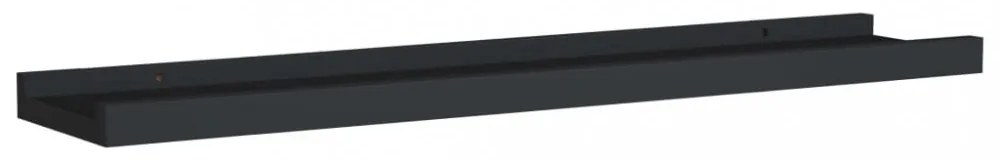 2 db fekete MDF szegélypolc képkeretekhez 60 x 9 x 3 cm