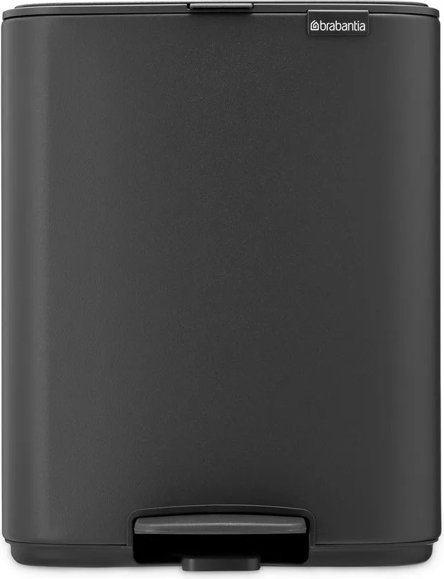 Sötétszürke acél pedálos szemetes 12 l Bo – Brabantia