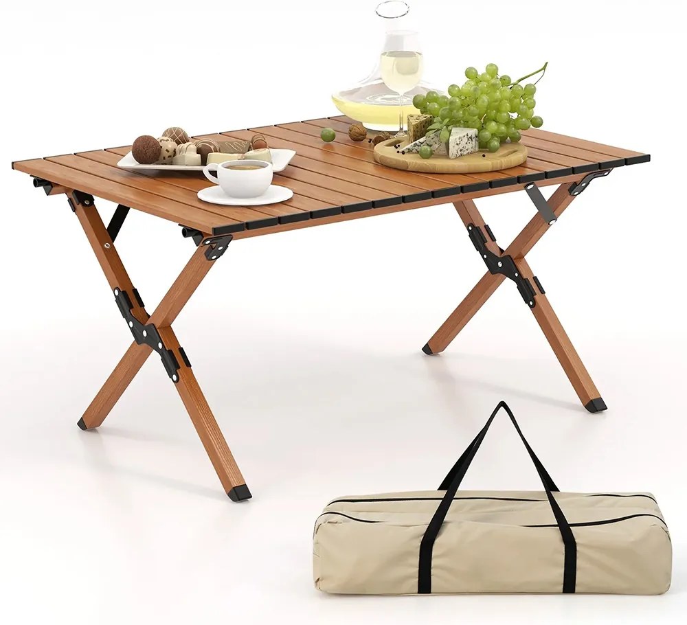 Alumínium összecsukható kempingasztal hordtáskával