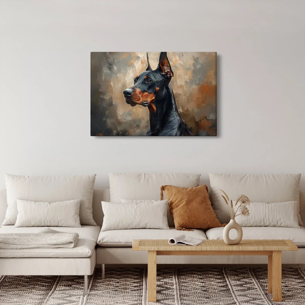 Kép - Dobrman portréja (90x60 cm)