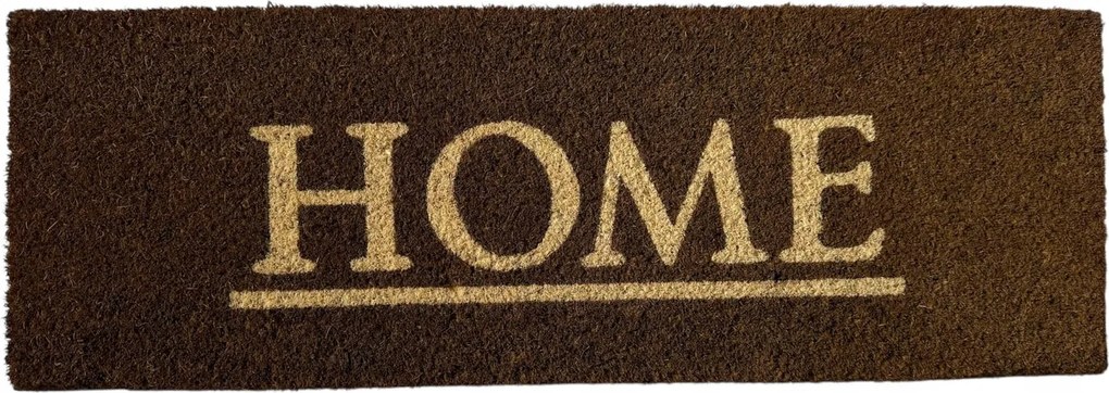 Lábtörlő 26 x 75 kókuszszínű, felirattal az ajtó alatt