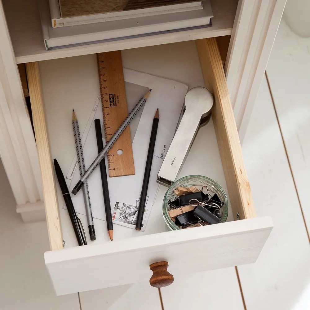 Íróasztal borovi fenyő asztallappal 50x140 cm Anita – Støraa