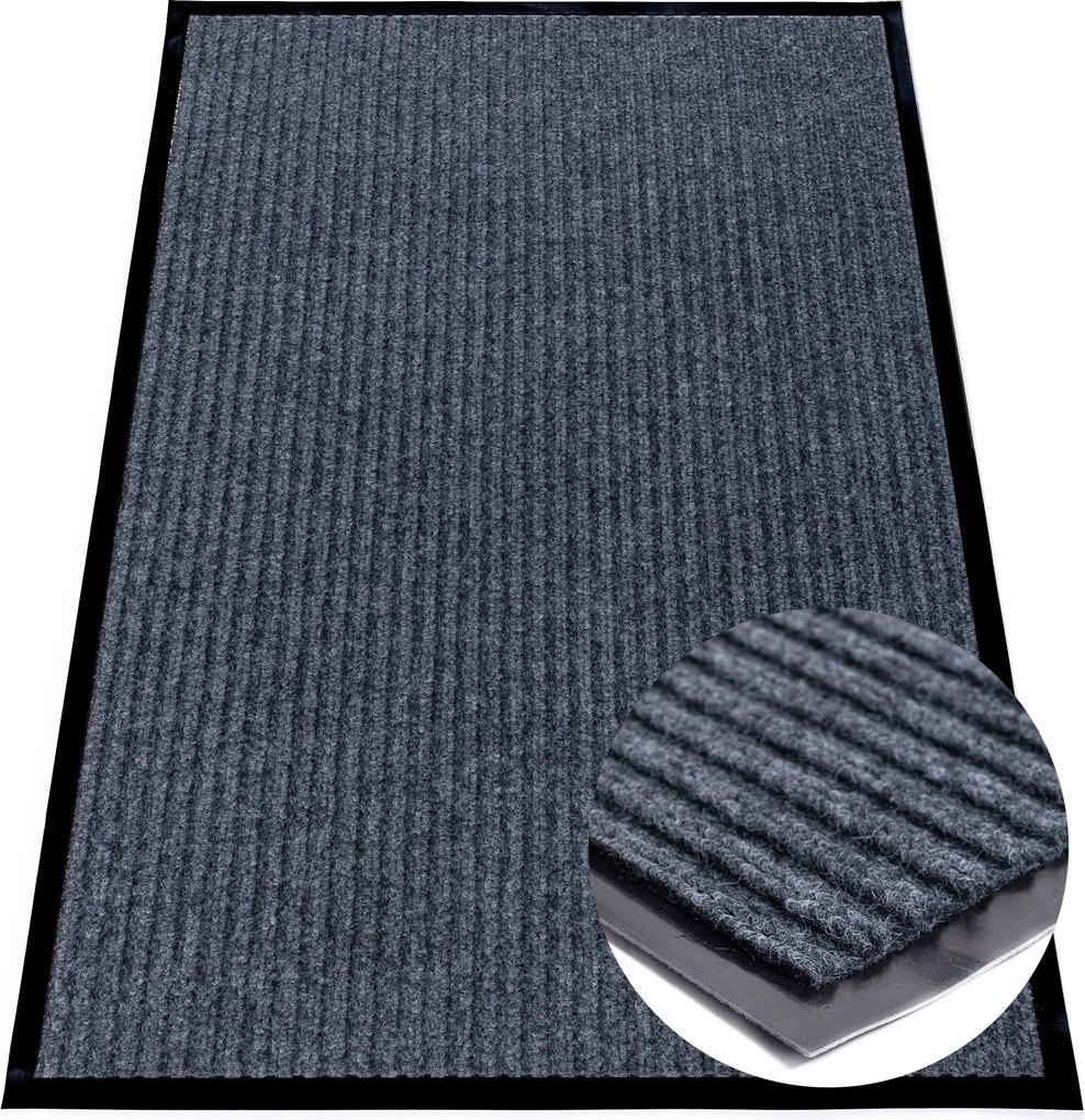 Lábtörlő Bejárati Szőnyeg Nagy Szürke 80x120CM Csúszásgátló Cipőkhöz