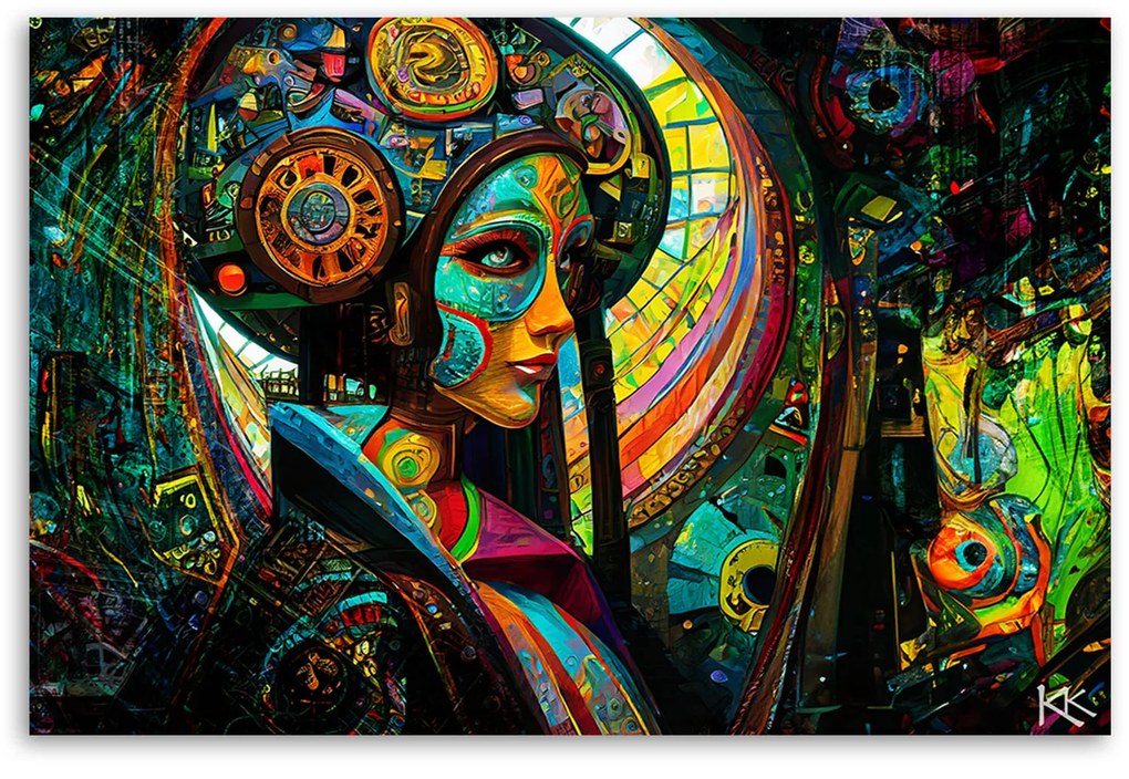 Gario Vászonkép Szürreális absztrakt nő Méret: 100 x 70 cm