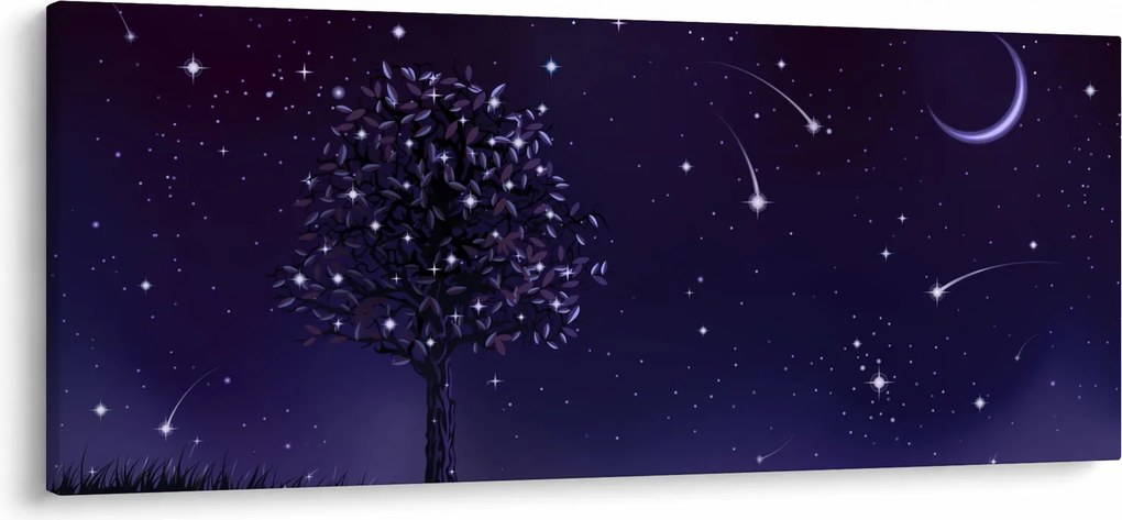 Kép - Illusztrációban fogott éj (120x50 cm)