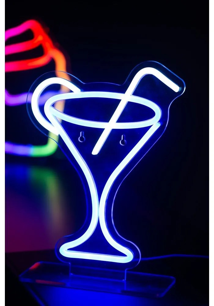 Kék LED neon fénydekoráció 5 W Cocktail – Leitmotiv