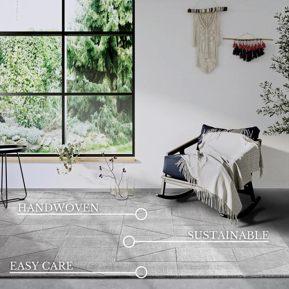 Szürke kézi szövésű gyapjú szőnyeg 190x280 cm Ursule – Villeroy&amp;Boch