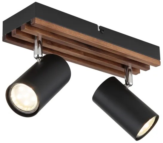 Globo 57909-2 - Spotlámpa KAYDEN 2xGU10/25W/230V fekete