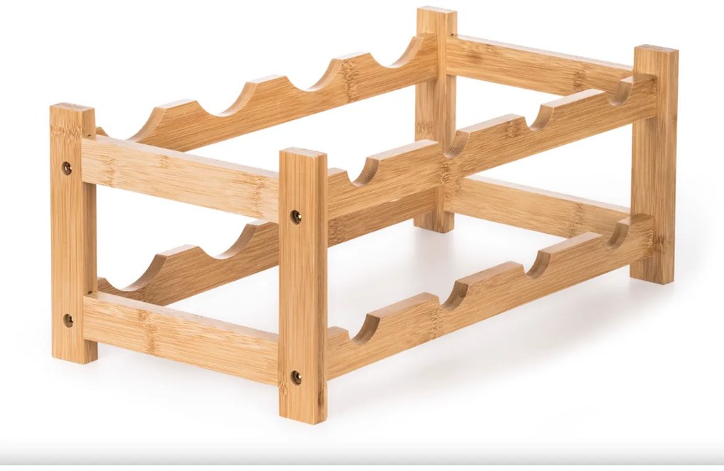 G21 Bambusz borosállvány, 8 palackos, S